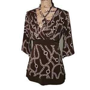 APOSTROPHE Chain link Blouse Size L